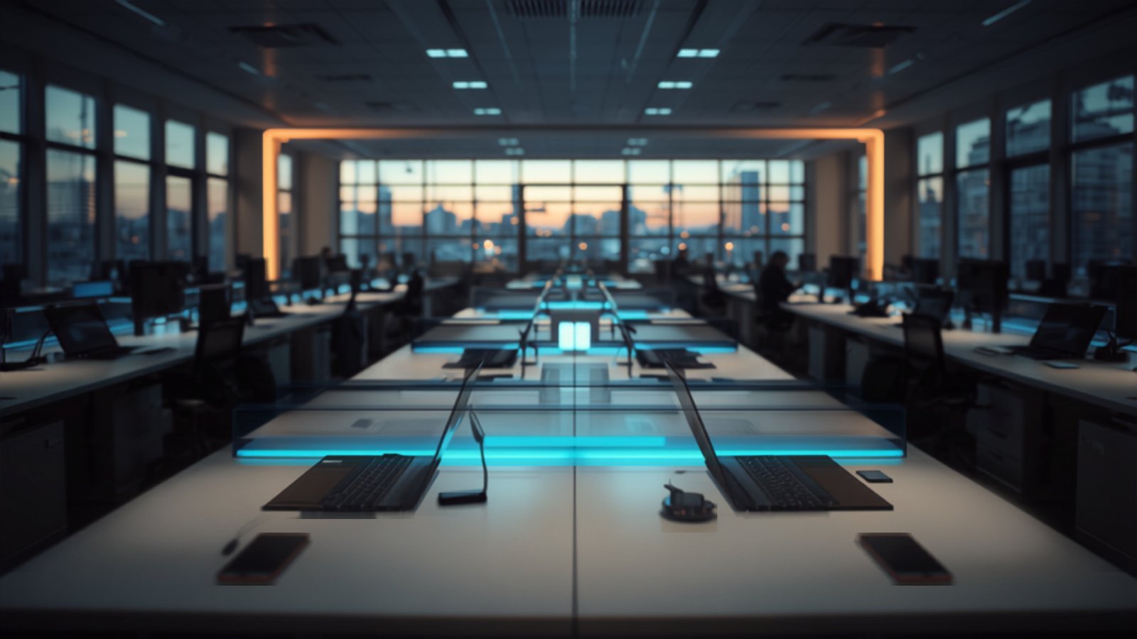 Sala de operação com canais de atendimento unificados